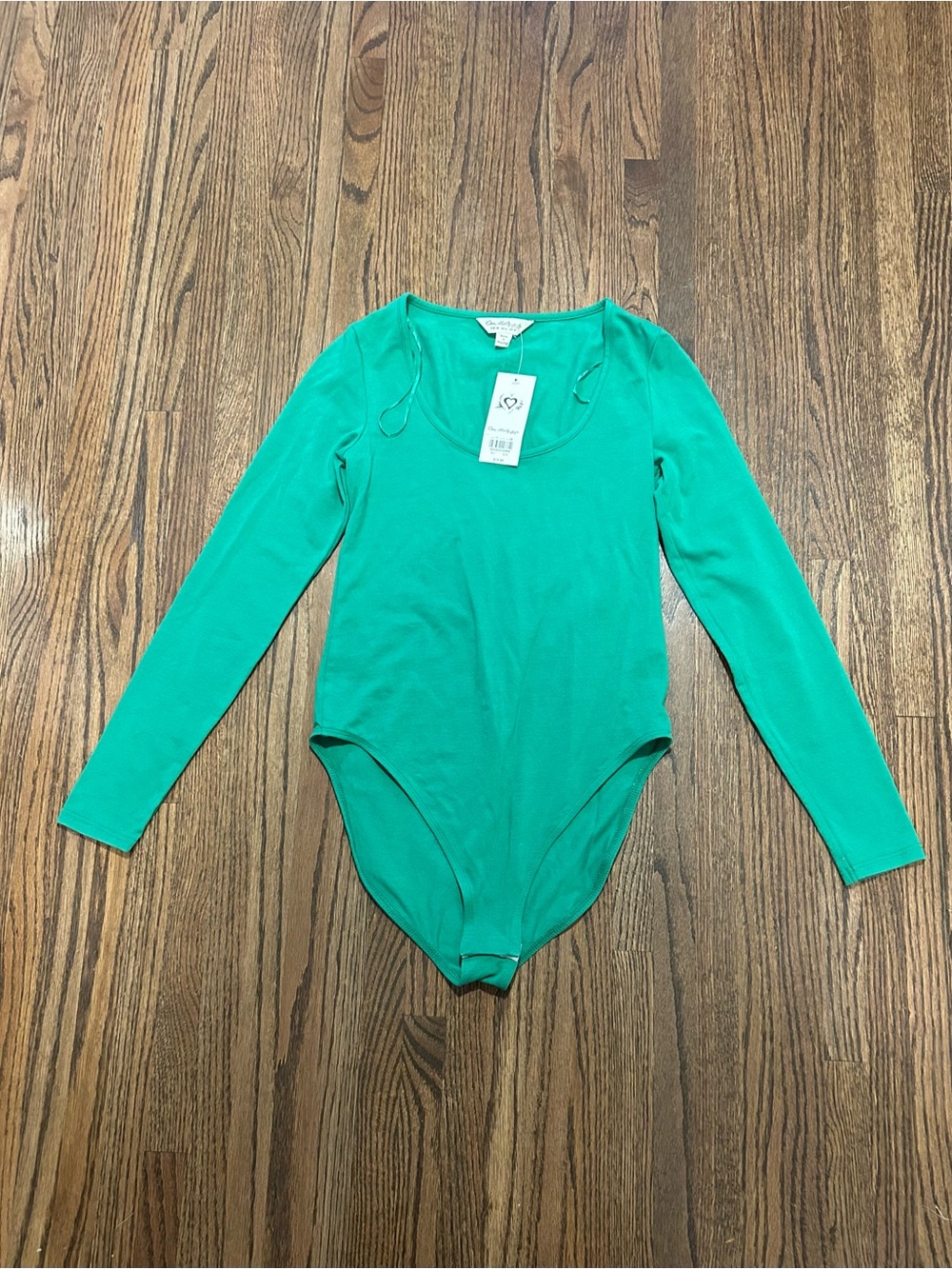 NWT Miss Selfridge Kelly Green Long Sleeve Bodysuit Size 6